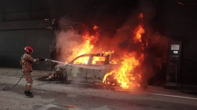 Unlicensed Operation of EV Charging Systems Leads to Fire in Johor
