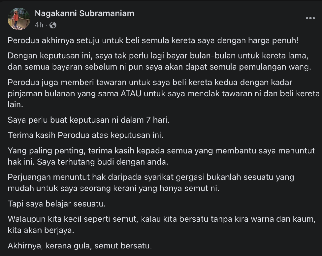 Perodua Akan Beli Balik ‘Bezza Gula’ Dengan Harga Penuh