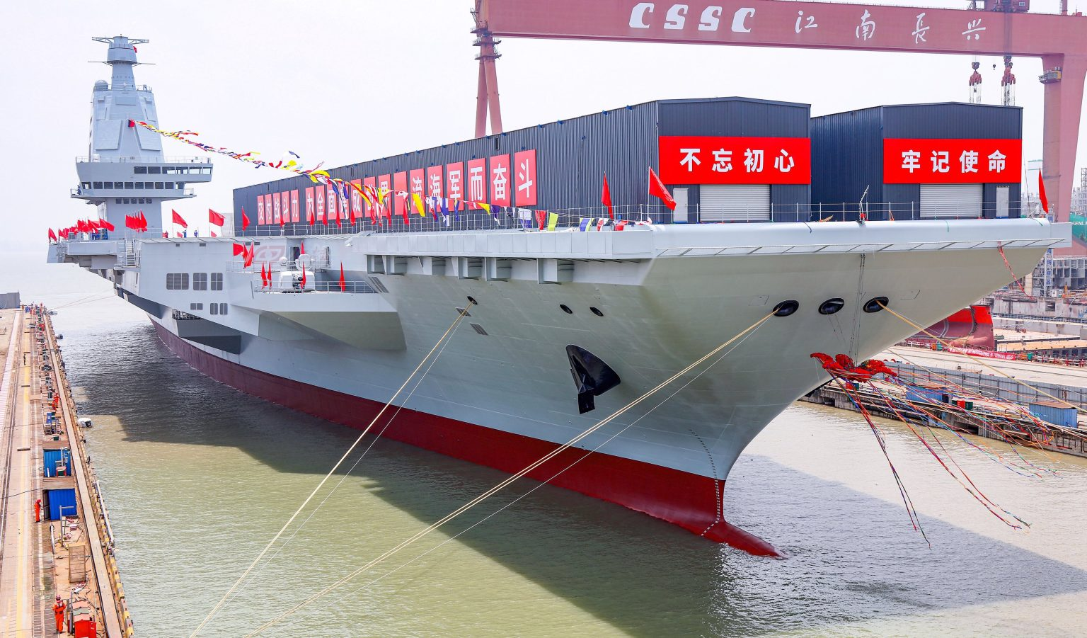China Unveils Advanced Aircraft Carrier With Next-Gen Launch Tracks