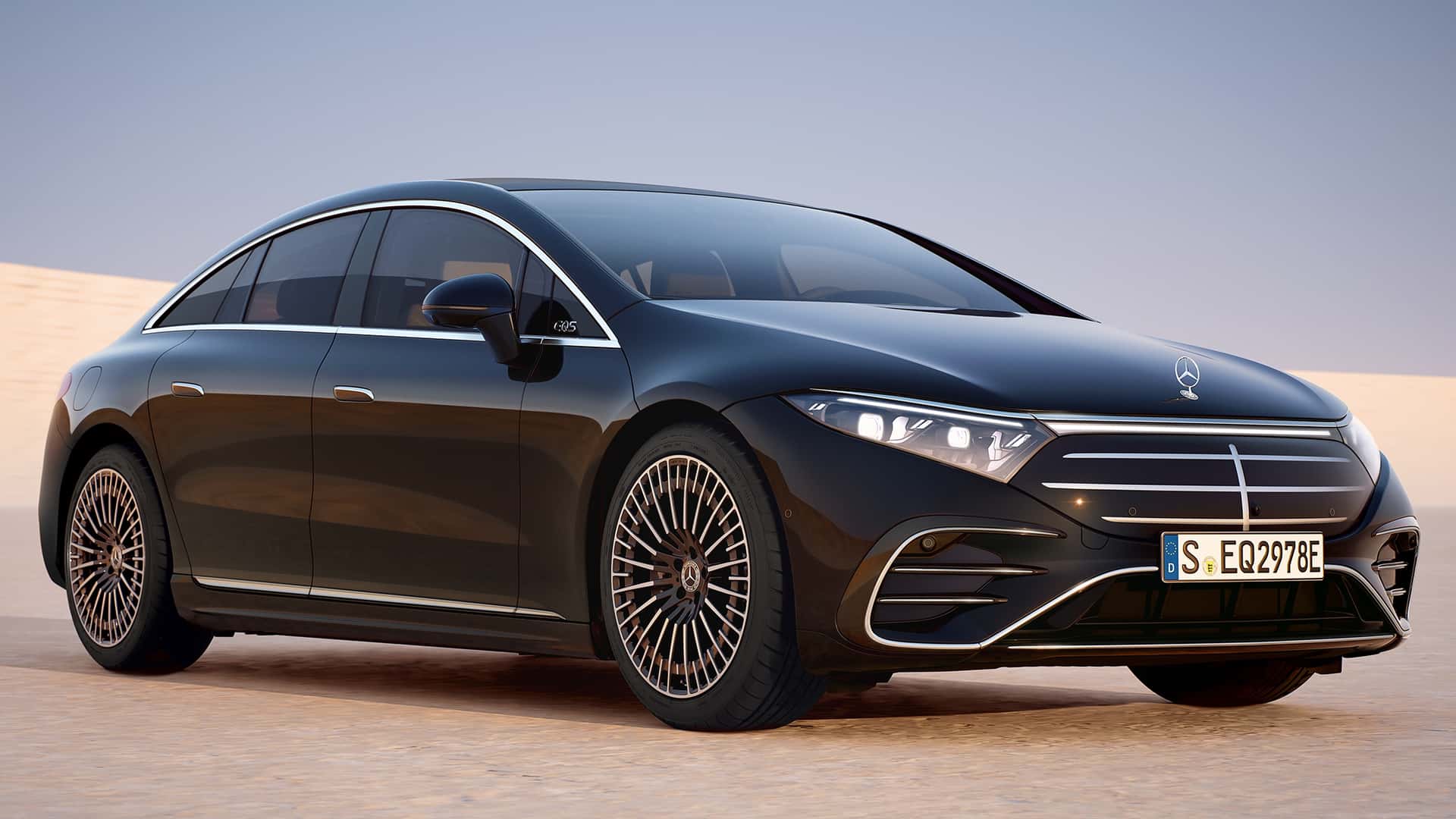 Mercedes-Benz EQS 2024 Mempunyai Bintang Mercedes Tegak di Bonet
