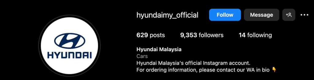 Hyundai Malaysia’s Official Instagram Account Compromised