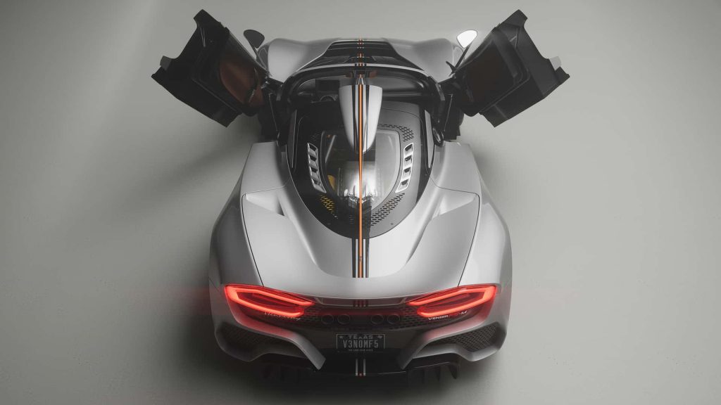 The Hennessey Venom F5-M Roadster is a 1,817hp Six-Speed Manual Beast
