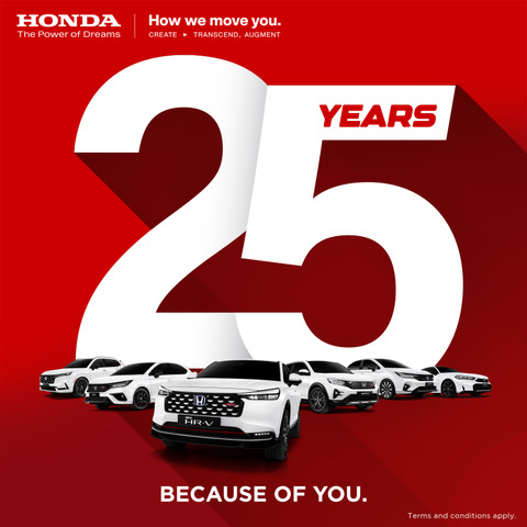 Honda Malaysia Lancar Kempen Ulang Tahun Ke-25 “Because of You”