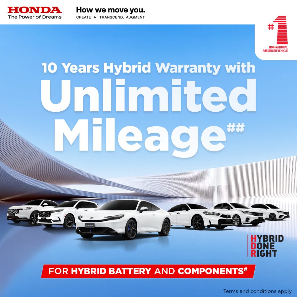 Honda Malaysia Perkenal Waranti Bateri Hybrid 10 Tahun Untuk Model e:HEV